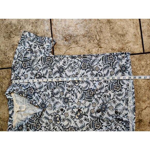 Lucky Brand Women’s Pajama Top - Mini Denim Floral - Size L Fast Shipping - Picture 2 of 14